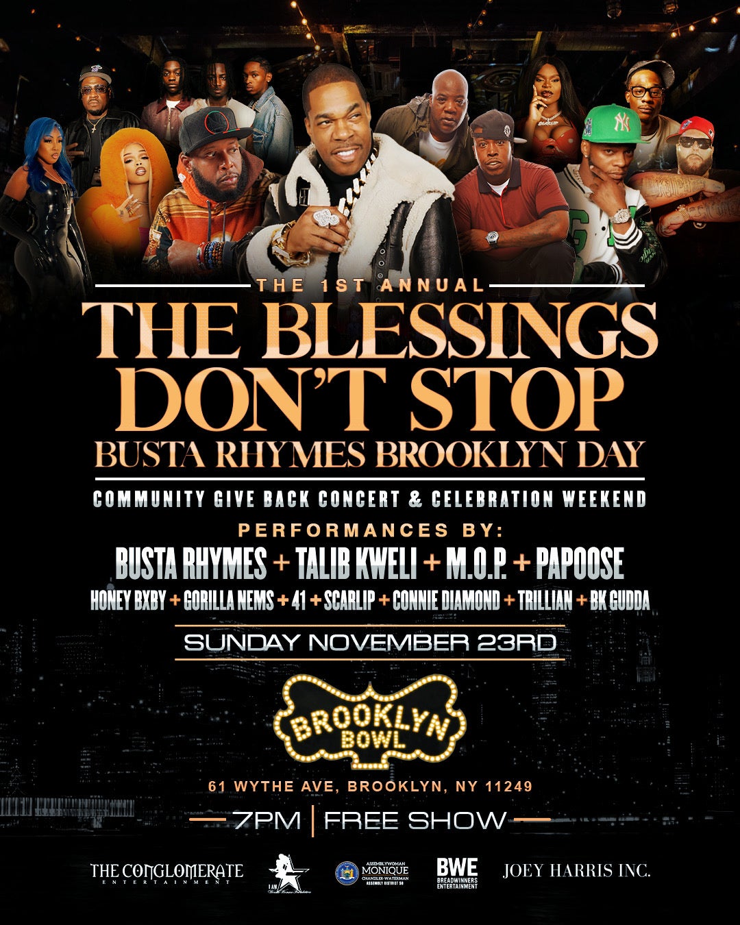 "The Blessings Don't Stop" Busta Rhymes Brooklyn Day Community Give Back Concert & Celebration